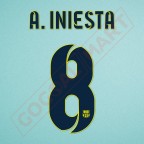 Barcelona 2014-2015 A. Iniesta #8 Away/3rd Awaykit Nameset Printing