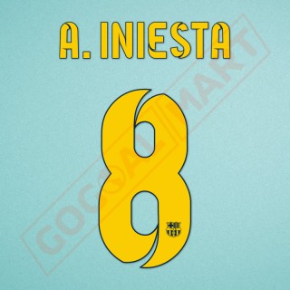 Barcelona 2014-2015 A. Iniesta #8 Homekit Nameset Printing