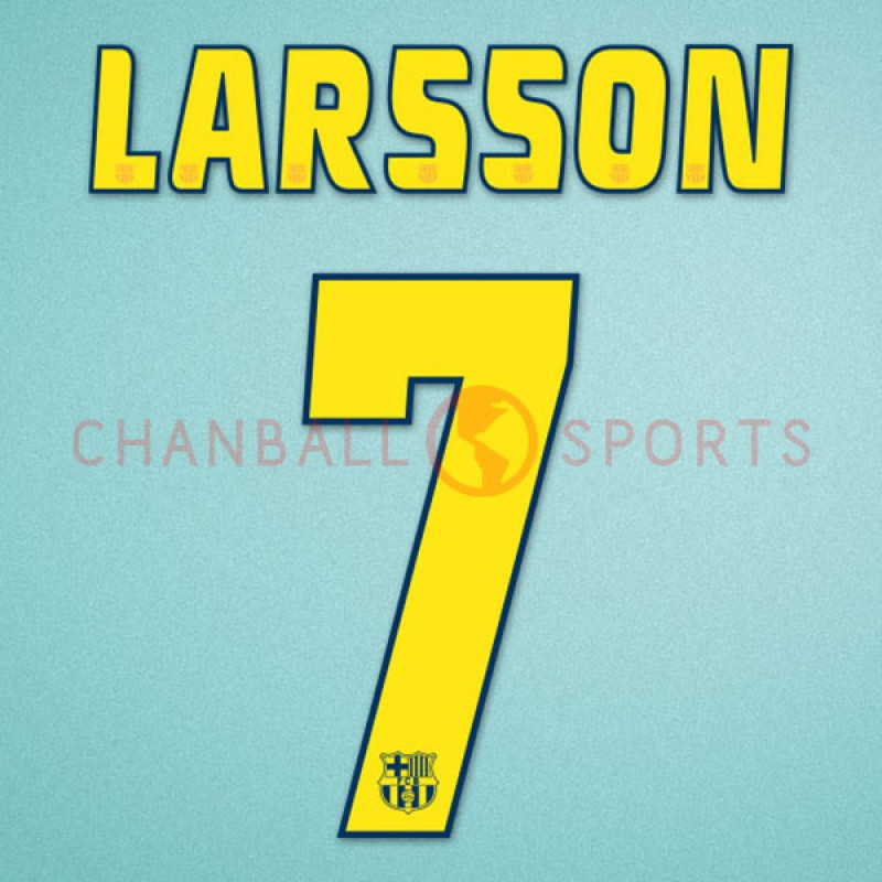 Barcelona 2004-2006 Larsson #7 Homekit Nameset Printing