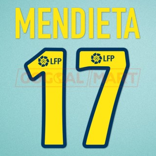 Barcelona 2002-2003 Mendieta #17 Homekit Nameset Printing