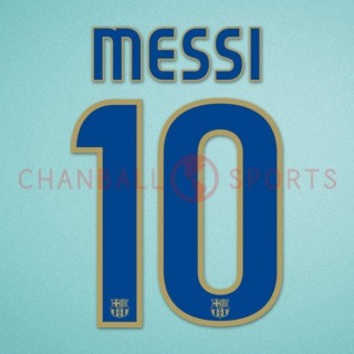 Barcelona 2008-2010 Messi #10 Awaykit Nameset Printing