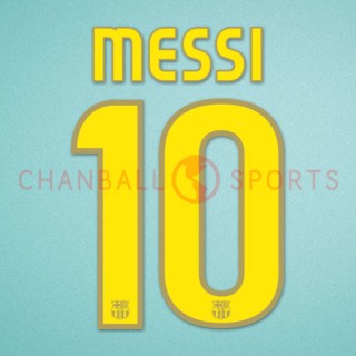 Barcelona 2008-2010 Messi #10 Homekit Nameset Printing