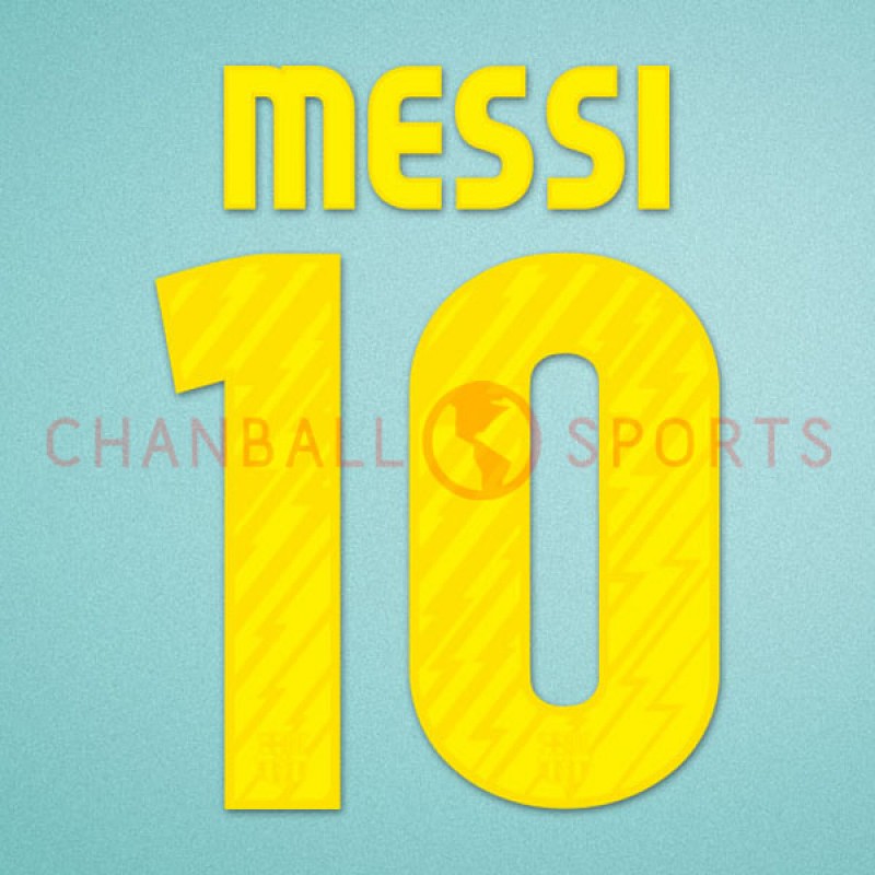 Barcelona 2010-2011 Messi #10 Homekit Nameset Printing