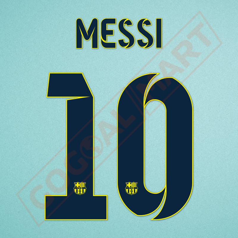 Barcelona 2014-2015 Messi #10 Away/3rd Awaykit Nameset Printing
