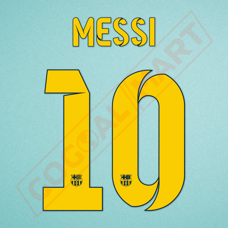 Barcelona 2014-2015 Messi #10 Homekit Nameset Printing
