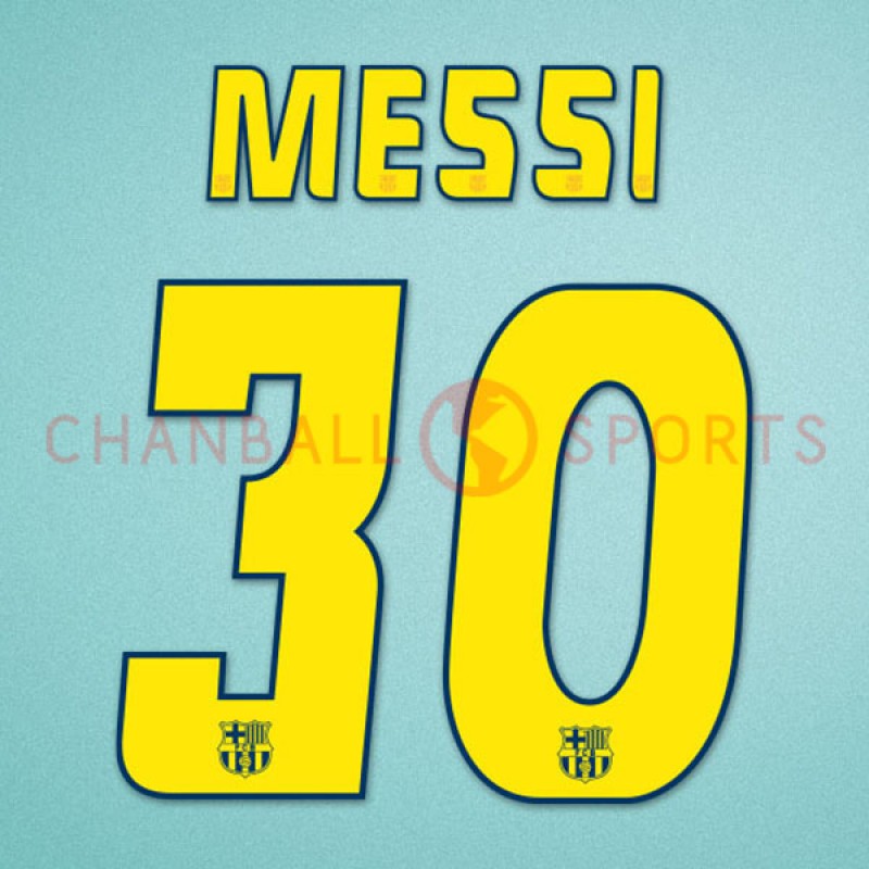 Barcelona 2004-2006 Messi #30 Homekit Nameset Printing