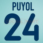 Barcelona 2001-2002 Puyol #24 Awaykit Nameset Printing