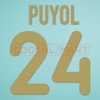 Barcelona 2001-2002 Puyol #24 Homekit Nameset Printing