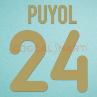 Barcelona 2001-2002 Puyol #24 Homekit Nameset Printing