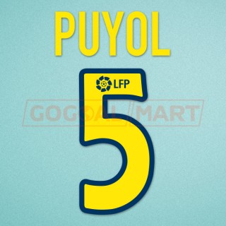 Barcelona 2002-2004 Puyol #5 Homekit Nameset Printing