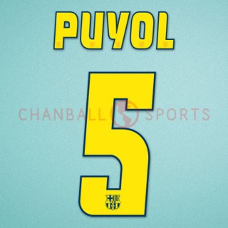 Barcelona 2004-2006 Puyol #5 Homekit Nameset Printing
