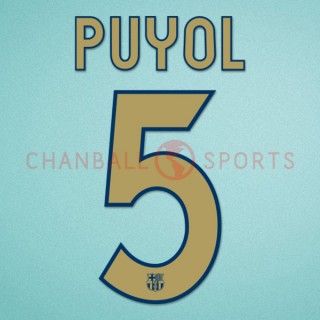 Barcelona 2006-2007 Puyol #5 Home/Awaykit Nameset Printing