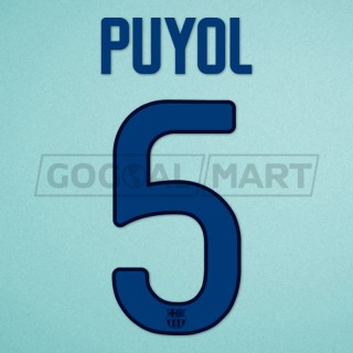 Barcelona 2011-2012 Puyol #5 3rd Awaykit Nameset Printing