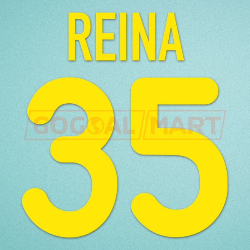 Barcelona 2000-2001 Reina #35 Homekit Nameset Printing
