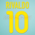 Barcelona 2000-2001 Rivaldo #10 Homekit Nameset Printing