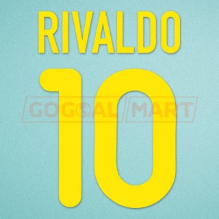 Barcelona 2000-2001 Rivaldo #10 Homekit Nameset Printing