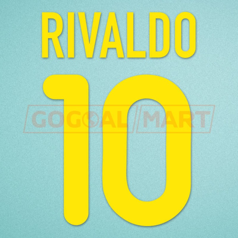 Barcelona 2000-2001 Rivaldo #10 Homekit Nameset Printing