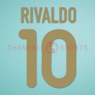 Barcelona 2001-2002 Rivaldo #10 Homekit Nameset Printing