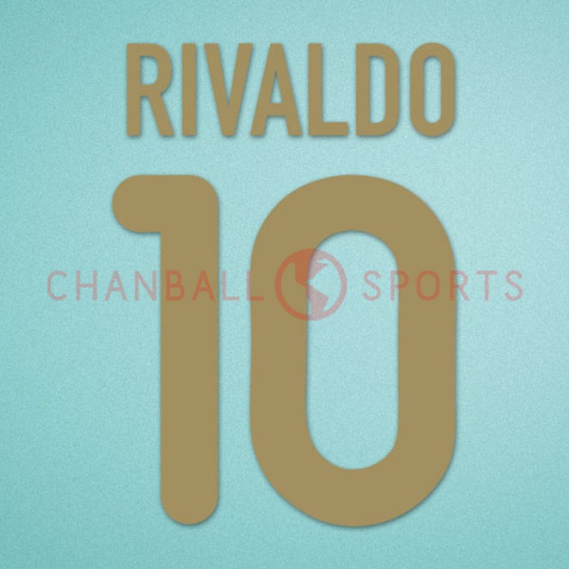 Barcelona 2001-2002 Rivaldo #10 Homekit Nameset Printing