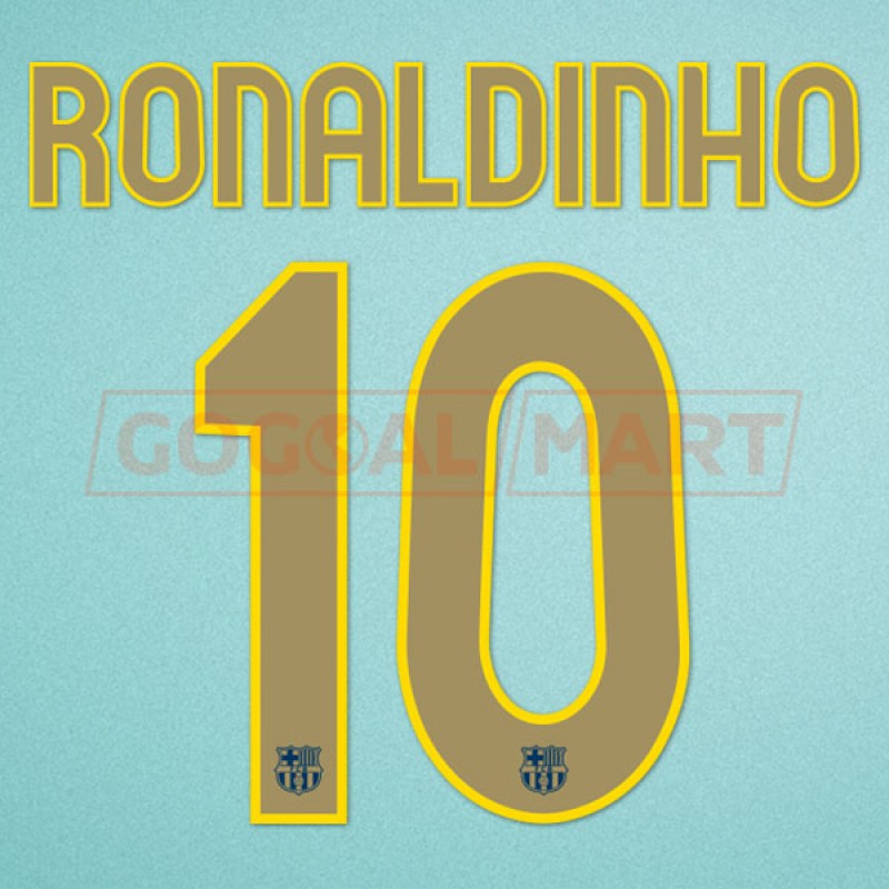 Barcelona 2006-2007 Ronaldinho #10 Champions League Homekit Nameset Printing