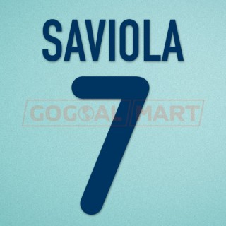 Barcelona 2001-2002 Saviola #7 Awaykit Nameset Printing