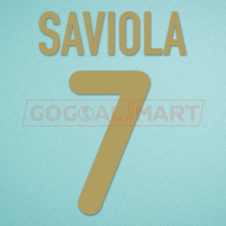Barcelona 2001-2002 Saviola #9 Homekit Nameset Printing