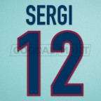 Barcelona 1998-2000 Sergi #12 Awaykit Nameset Printing
