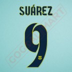 Barcelona 2014-2015 Suarez #9 Away/3rd Awaykit Nameset Printing