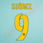Barcelona 2014-2015 Suarez #9 Homekit Nameset Printing
