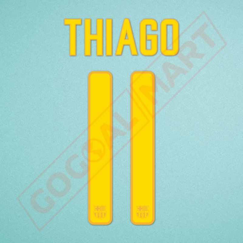 Barcelona 2011-2012 Thiago #11 Home/Awaykit Nameset Printing