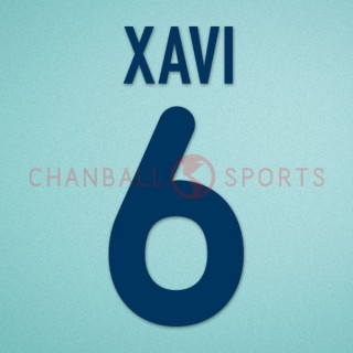 Barcelona 2001-2002 Xavi #6 Awaykit Nameset Printing