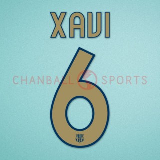Barcelona 2006-2007 Xavi #6 Home/Awaykit Nameset Printing