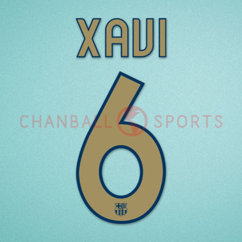 Barcelona 2006-2007 Xavi #6 Home/Awaykit Nameset Printing
