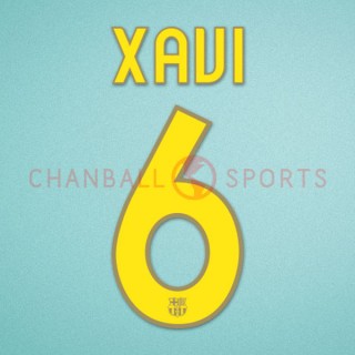 Barcelona 2007-2008 Xavi #6 Homekit Nameset Printing