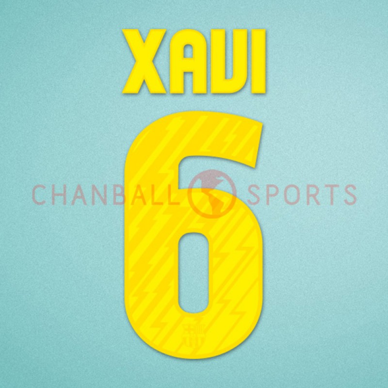 Barcelona 2010-2011 Xavi #6 Homekit Nameset Printing