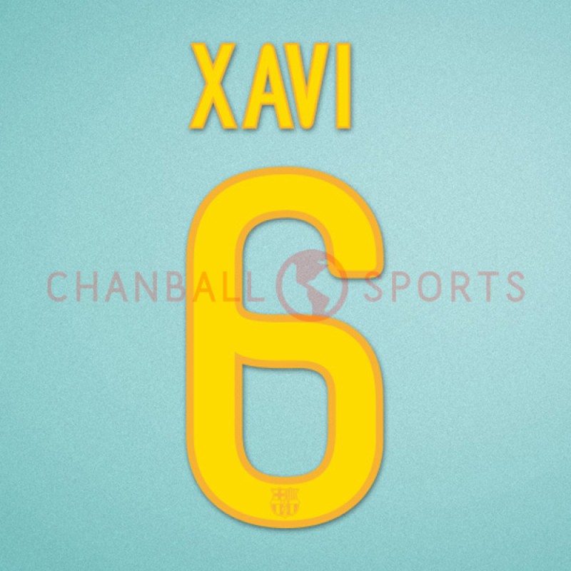 Barcelona 2011-2012 Xavi #6 Home/Awaykit Nameset Printing