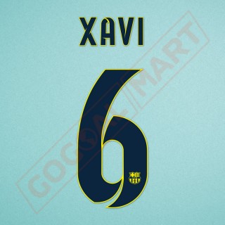 Barcelona 2014-2015 Xavi #6 Away/3rd Awaykit Nameset Printing