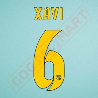 Barcelona 2014-2015 Xavi #6 Homekit Nameset Printing