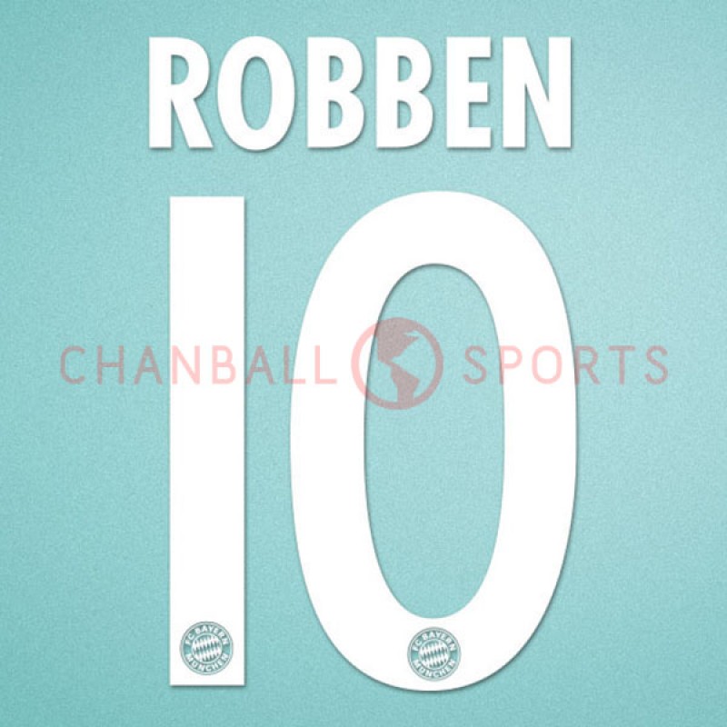 Bayern München 2009-2010 Robben #10 Homekit Nameset Printing 