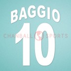 Brescia 2000-2001 Baggio #10 Homekit Nameset Printing 