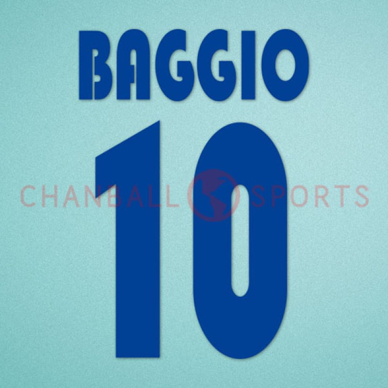 Brescia 2001-2002 Baggio #10 Awaykit Nameset Printing 