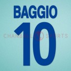 Brescia 2003-2004 Baggio #10 Awaykit Nameset Printing 