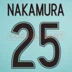 Celtic 2006-2008 Nakamura #25 Homekit Nameset Printing