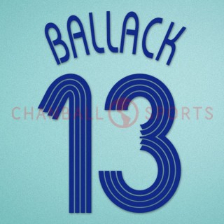 Chelsea 2006-2007 Ballack #13 Champions League Awaykit Nameset Printing 