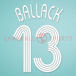 Chelsea 2006-2007 Ballack #13 Champions League Home/ Awaykit Nameset Printing 