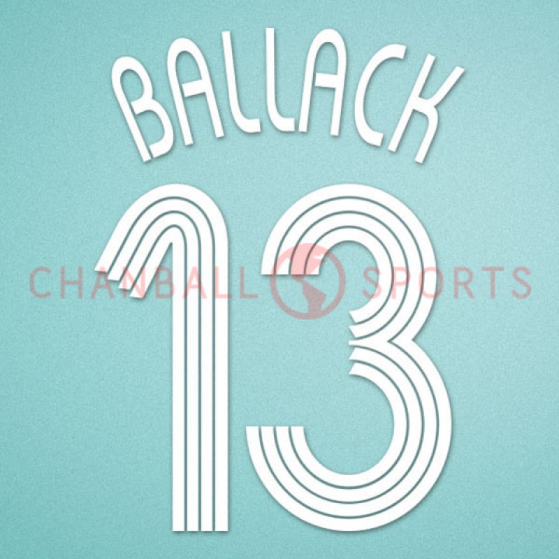 Chelsea 2006-2007 Ballack #13 Champions League Home/ Awaykit Nameset Printing 