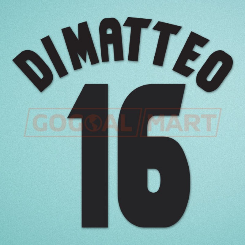 Chelsea 1997-1999 Di Matteo #16 Champions League Homekit Nameset Printing
