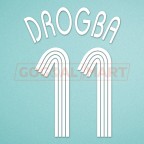 Chelsea 2006-2007 Drogba #11 Champions League Home/ Awaykit Nameset Printing 