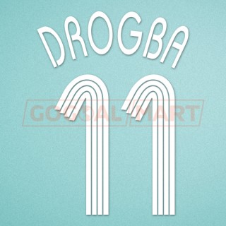 Chelsea 2006-2007 Drogba #11 Champions League Home/ Awaykit Nameset Printing 