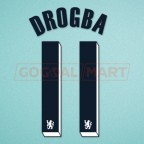 Chelsea 2011-2012 Drogba #11 Champions League Awaykit Nameset 